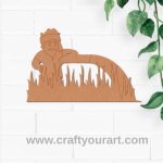 Farmer Watering Crops Pre Marked MDF Design 1