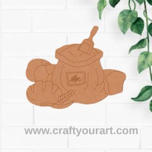 Wheat Flour Sack Pre Marked MDF Design 1