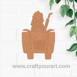 Farmer On Tractor Pre Marked MDF Design 3