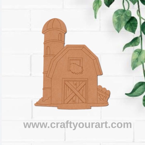 Farm Barn Silo Pre Marked MDF Design 1