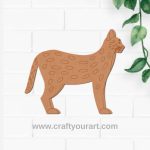 Caracal Wild Cat Pre Marked MDF Design 1