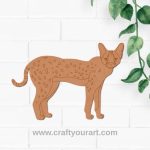Serval Wild Cat Pre Marked MDF Design 1