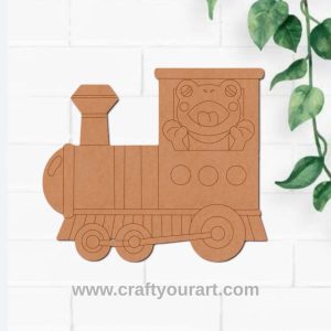 Frog In Train Pre Marked MDF Design 1