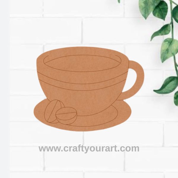 Coffee Cup Pre Marked MDF Design 1