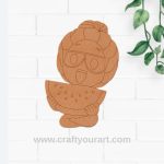 Watermelon Girl Pre Marked MDF Design 1