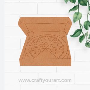 Pizza In A Box Pre Marked MDF Design 1