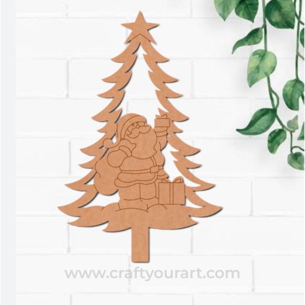 Christmas Santa Clause Tree Pre Marked Design 1