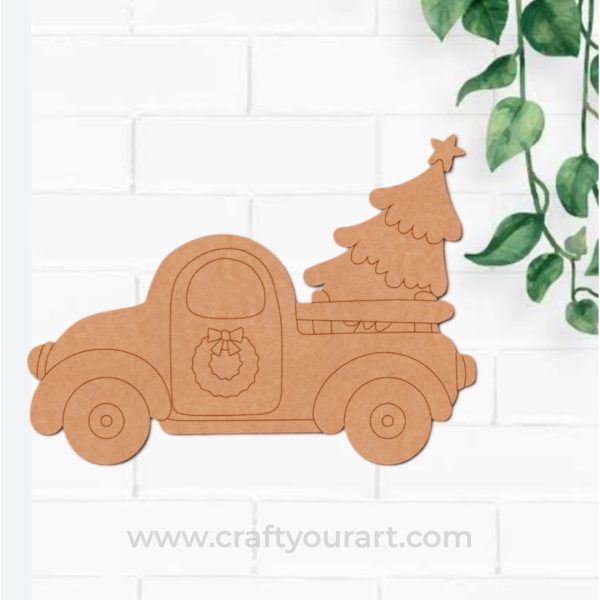 Christmas Truck with Tree Pre Marked Design 1