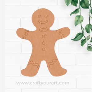 Christmas Gingerbread Man Pre Marked Design 2