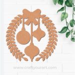 Christmas Wreath Cutout MDF Design 1