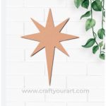 Christmas Shining Star Cutout MDF Design 1