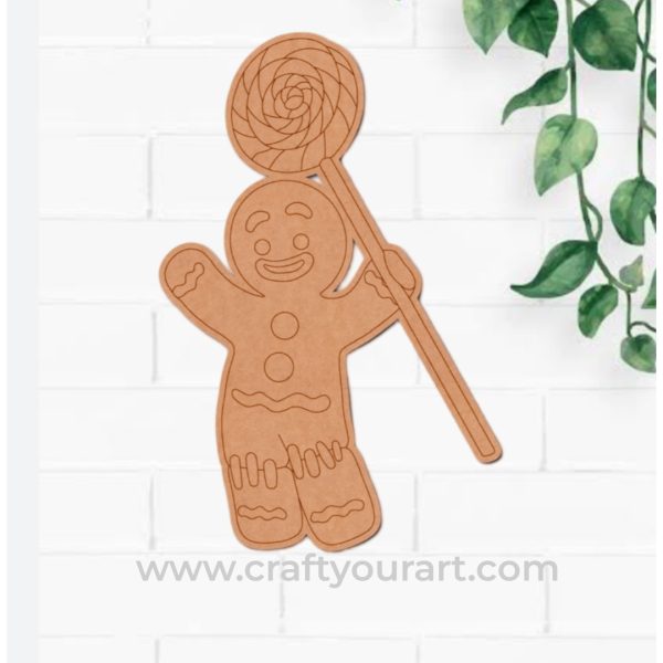 Christmas Gingerbread Man Pre Marked Design 3