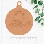 Merry Christmas Hanging Ornament Pre Marked Design 1