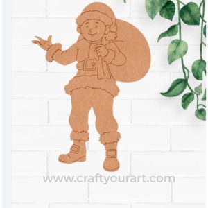 Man In Santa Clause Dress Pre Marked MDF Design 1