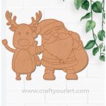 Christmas Santa With Reindeer Pre Marked Design 3