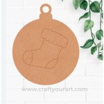 Christmas Stocking Hanging Ornament Pre Marked Design 1