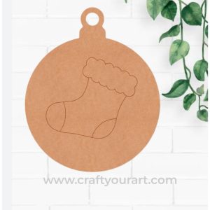 Christmas Stocking Hanging Ornament Pre Marked Design 1
