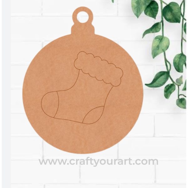 Christmas Stocking Hanging Ornament Pre Marked Design 1