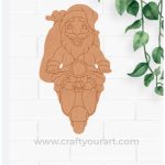 Christmas Santa Clause On Scooter Pre Marked MDf Design 1