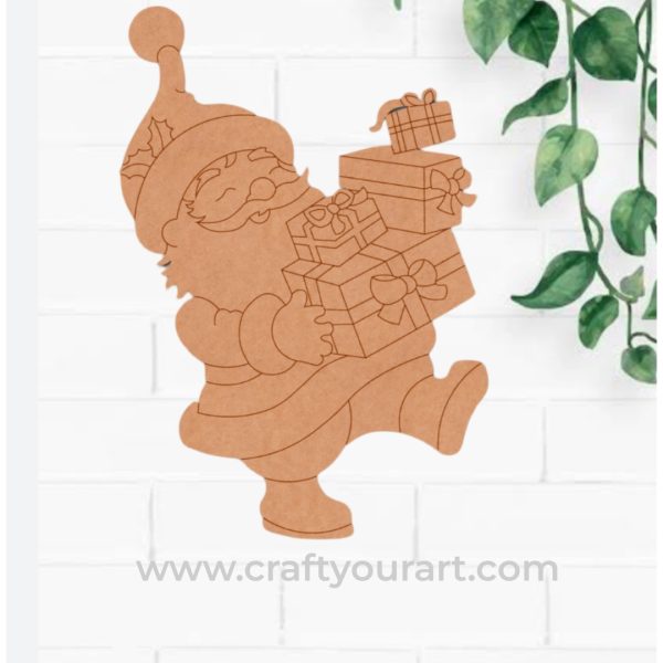 Christmas Santa Claus with Gift Bag Pre Marked Design 4