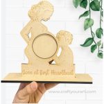 Pregnant Lady Standing Photo Frame Design 1