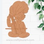 Man With Sitar Pre Marked MDF Design 1