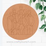 BTS Pre Marked Round MDF Design 3