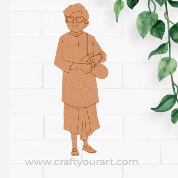 Folk Singer Woman Pre Marked MDF Design 1