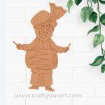 Man Playing Dhol Pre Marked MDF Design 3