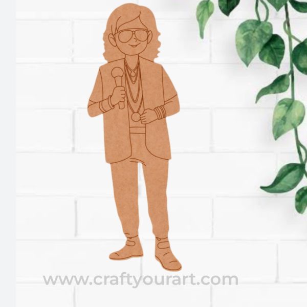 Man Singer Pre Marked MDF Design 3