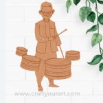 Boy Drummer Pre Marked MDF Design 4