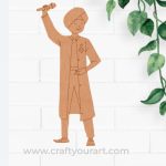 Sikh Man Singer Pre Marked MDF Design 1