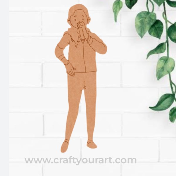 Woman Singer Pre Marked MDF Design 1