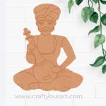 Man With Sitar Pre Marked MDF Design 2