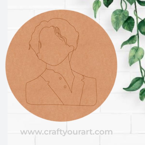 BTS Pre Marked Round MDF Design 1