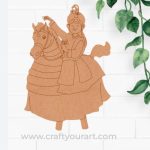 Rajasthani Man Horse Dance Pre Marked MDF Design 3