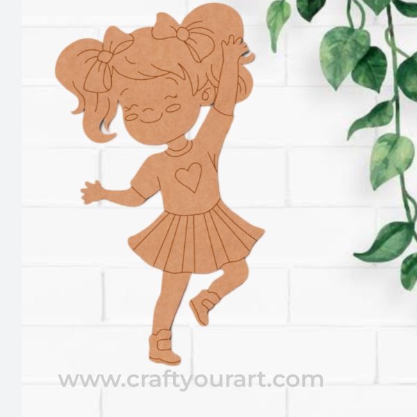Dancing Girl Pre Marked MDF Design 5