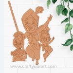 Sikh People Dancing Baisakhi Pre Marked MDF Design 2
