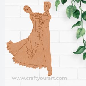 Tango Dancing Couple Pre Marked MDF Design 2