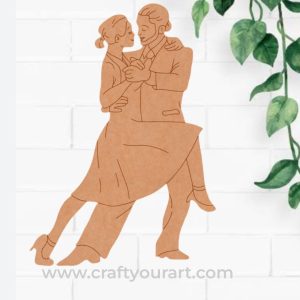Tango Dancing Couple Pre Marked MDF Design 1