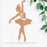 Dancing Girl Cutout MDF Design 1