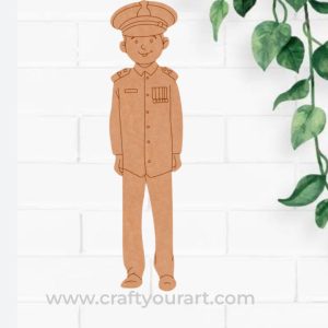 Navy Pilot Man Pre Marked MDF Design 1