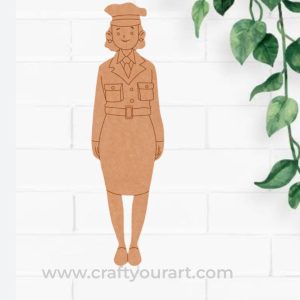 Woman Spy Army Pre Marked MDF Design 2