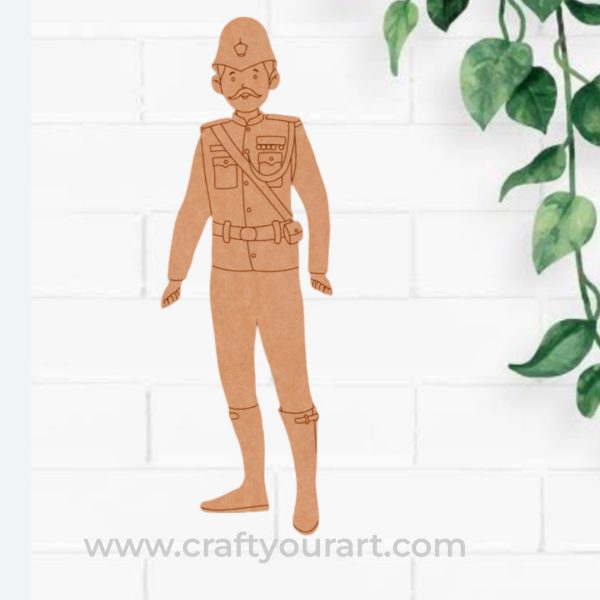 British Army Officer Pre Marked MDF Design 1
