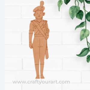 Army Woman Pre Marked MDF Design 5
