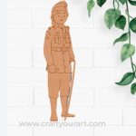 Army Woman Pre Marked MDF Design 3