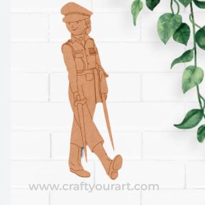 Army Woman Pre Marked MDF Design 2
