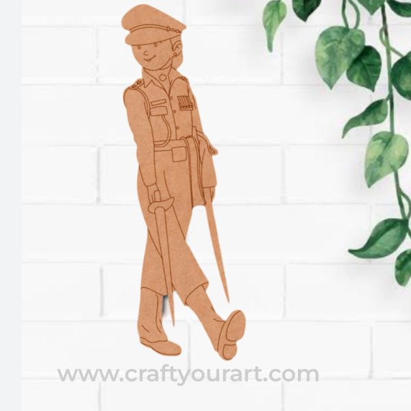 Army Woman Pre Marked MDF Design 2