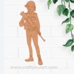 Army Woman Pre Marked MDF Design 1