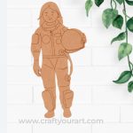 Woman Astronaut Pre Marked MDF Design 1